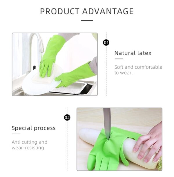 Dish Washing household Cleaning Rubber Gloves Domestic All Purpose ...