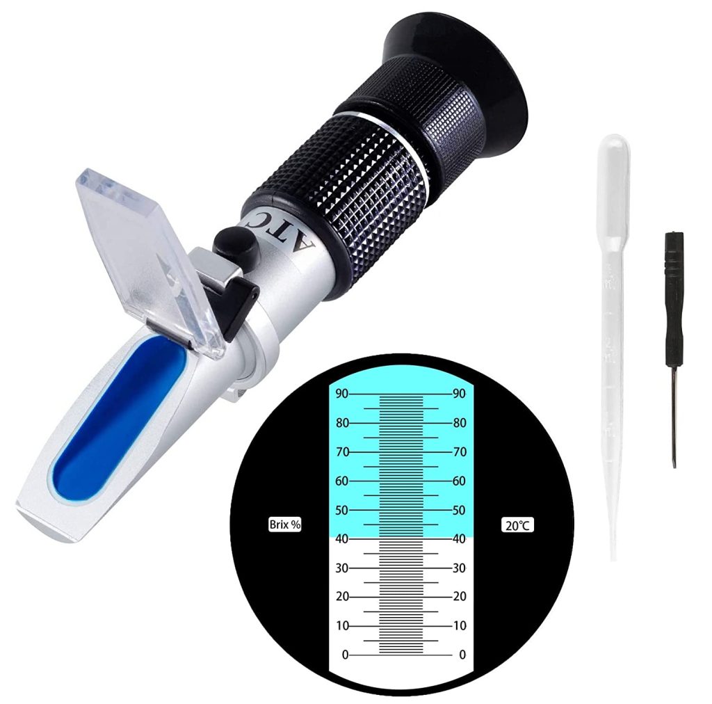 Measure Brix Hand Held 0-90% Brix Measuring Device Honey Fruit Vegetables Brix ...