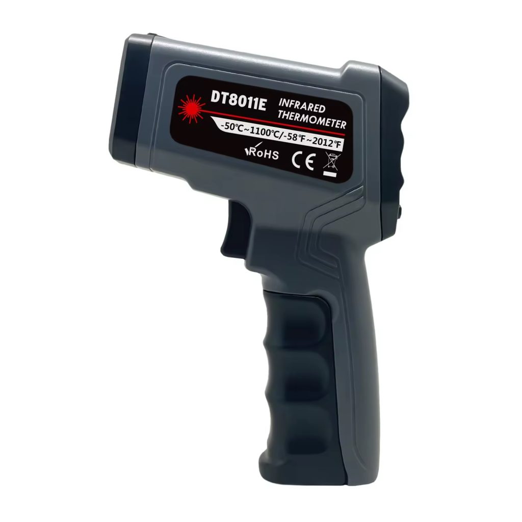 WapoRich Infrarot-Thermometer RQ-985E – Dual-Laser, -50°C Bis 800°C, 4-in-1 Mit Feuchte, Taupunkt, Alarm