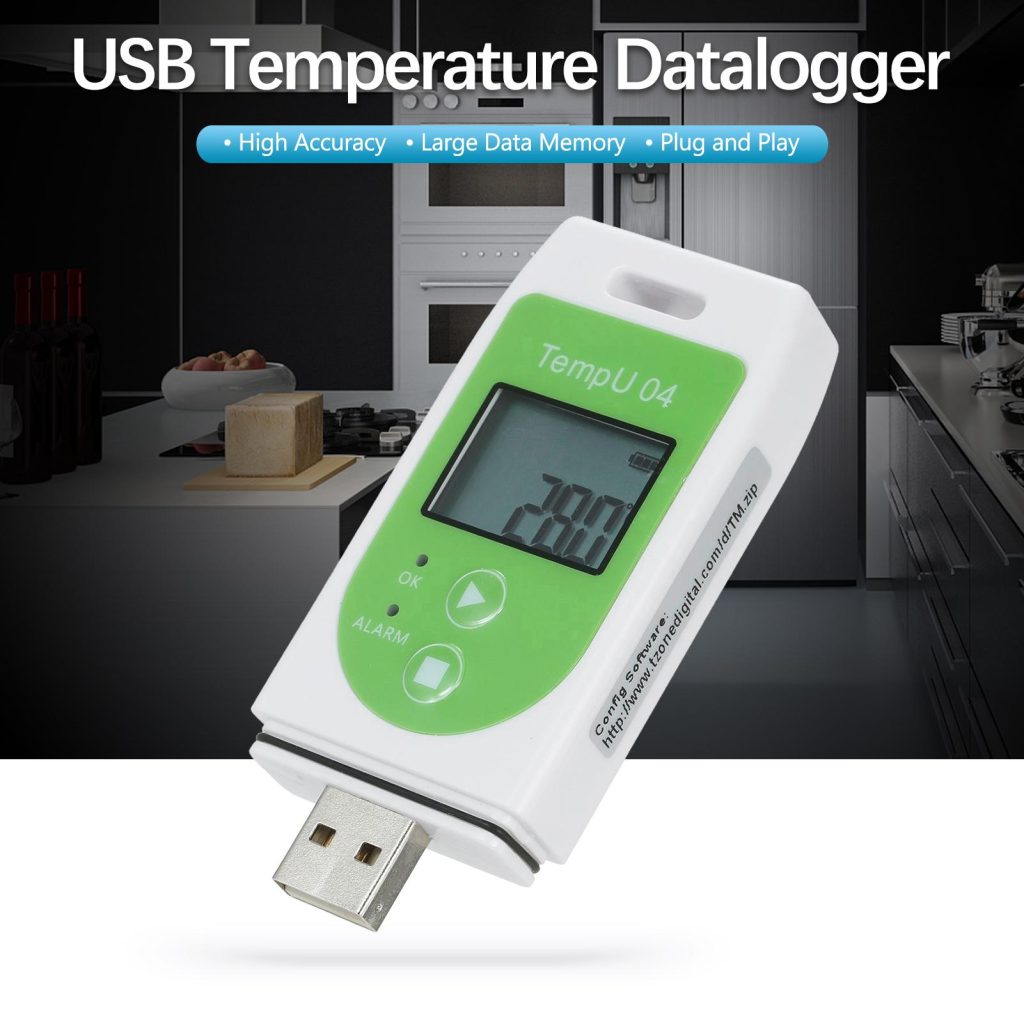 Data Logger USB Temperature Datalogger Reusable Multi-use Recorder with ...