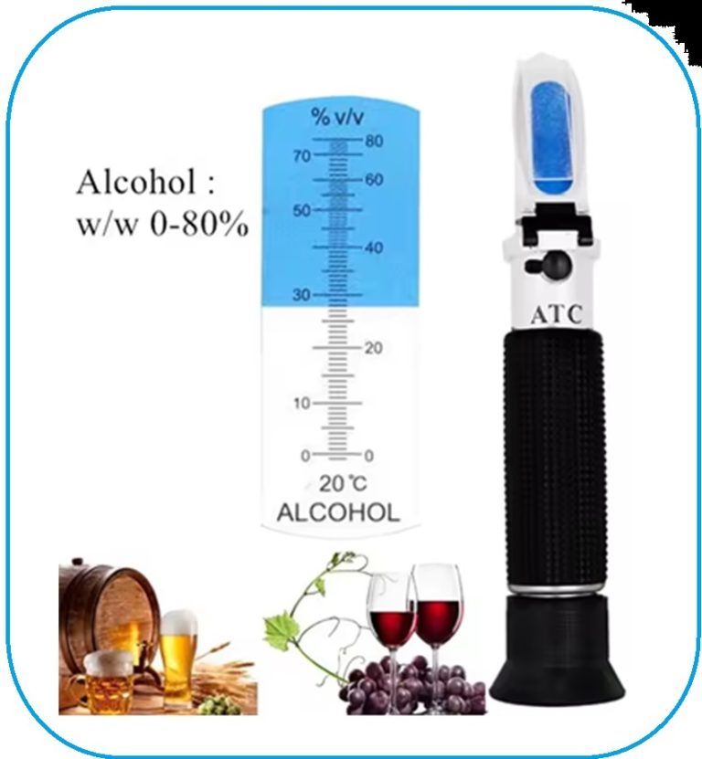 Handheld Refractometer 0-80% Optical Alcohol Andrits Wiskey Vodka ...
