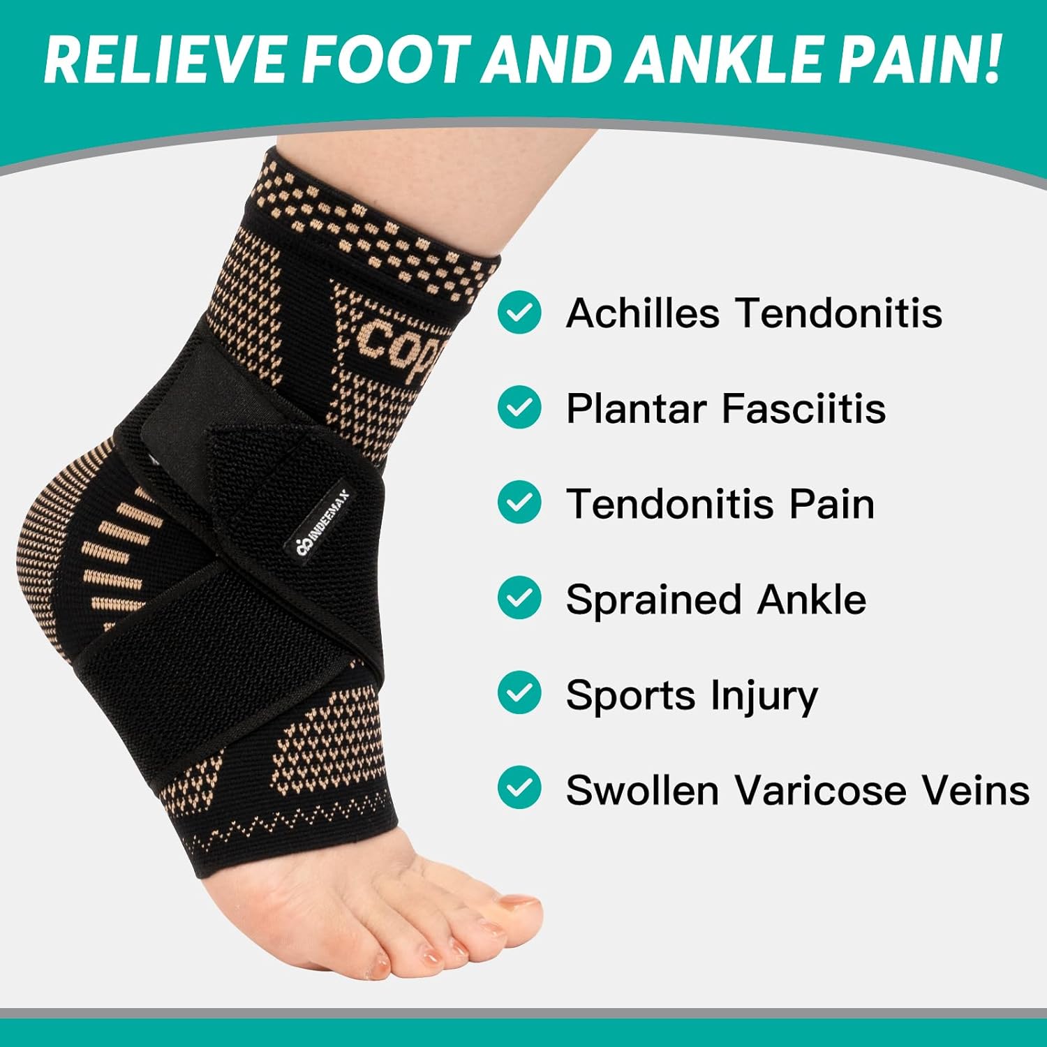 Ankle Brace Plantar Fasciitis Relief Sleeve Compression Support Sprain Protector Achilles jiji Jumia Kilimall Barksdale Nairobi Kenya 3