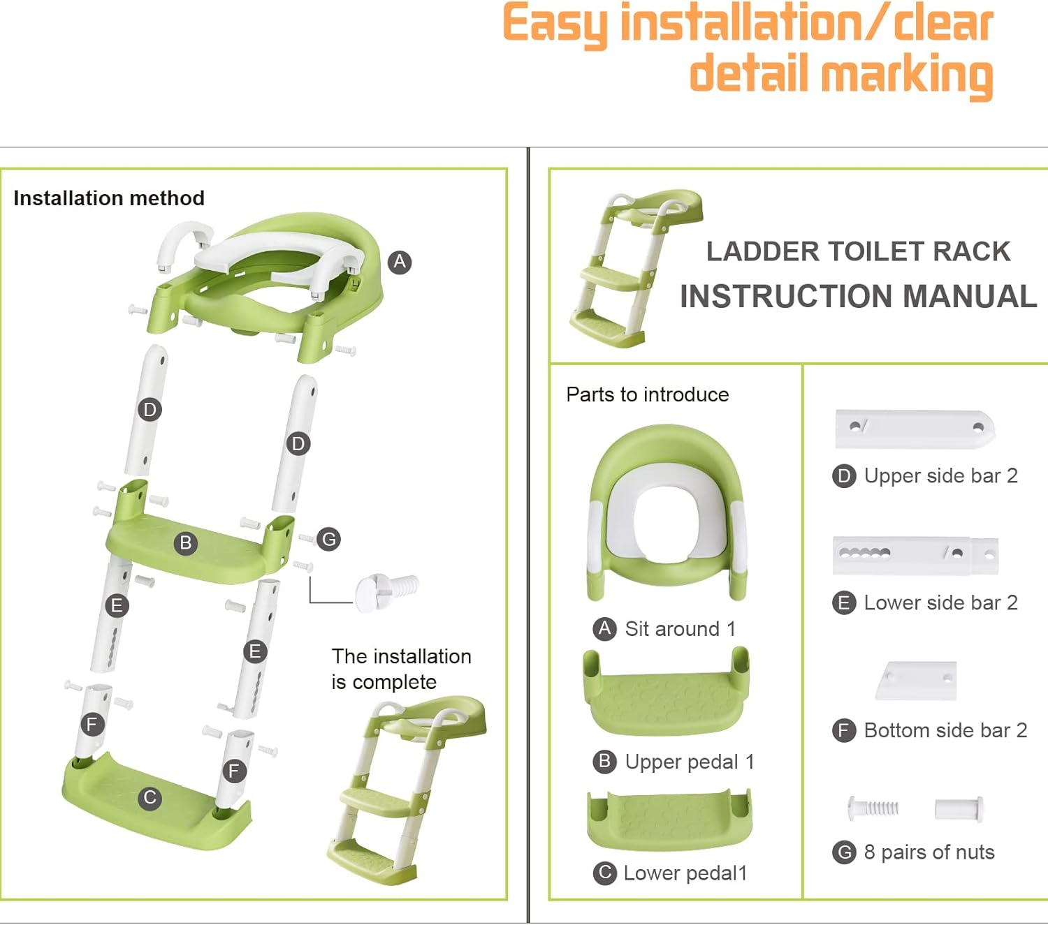 Kids Children Foldable Seat Toilet Trainer Safe Anti-Slip Training Baby Step Stool Ladder jiji jumia kilimall 6