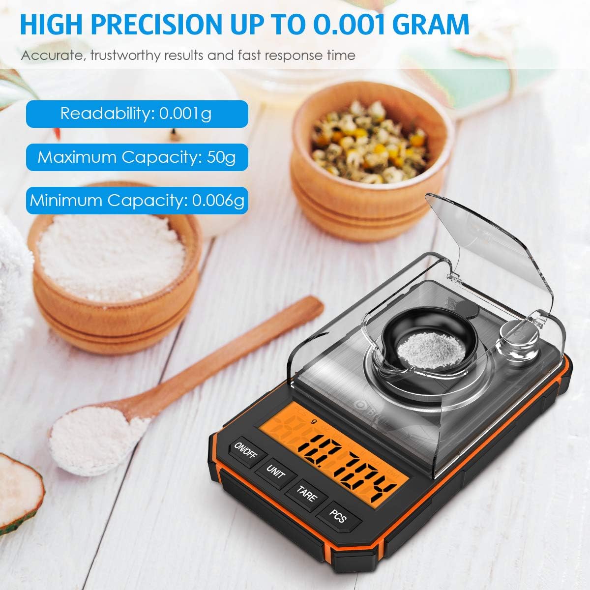 Digital Milligram Scale, 50g Portable Micro Mini Scale, 0.001g Precise Professional Pocket Scale 50g Calibration Weights jiji jumia kilimall barksdale nairobi kenya 1