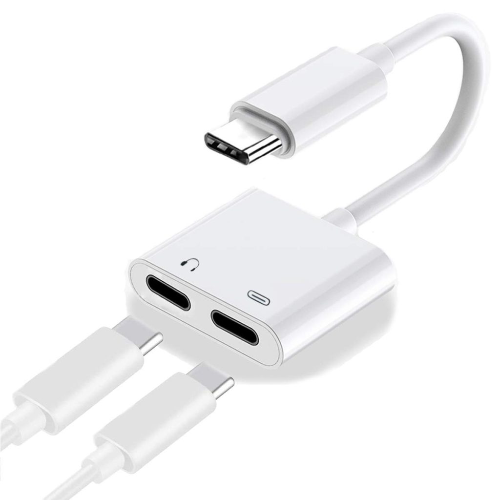2 in 1 Usb Type-c Usb-c Headphone Audio Dac Splitter Adapter Pd Fast ...