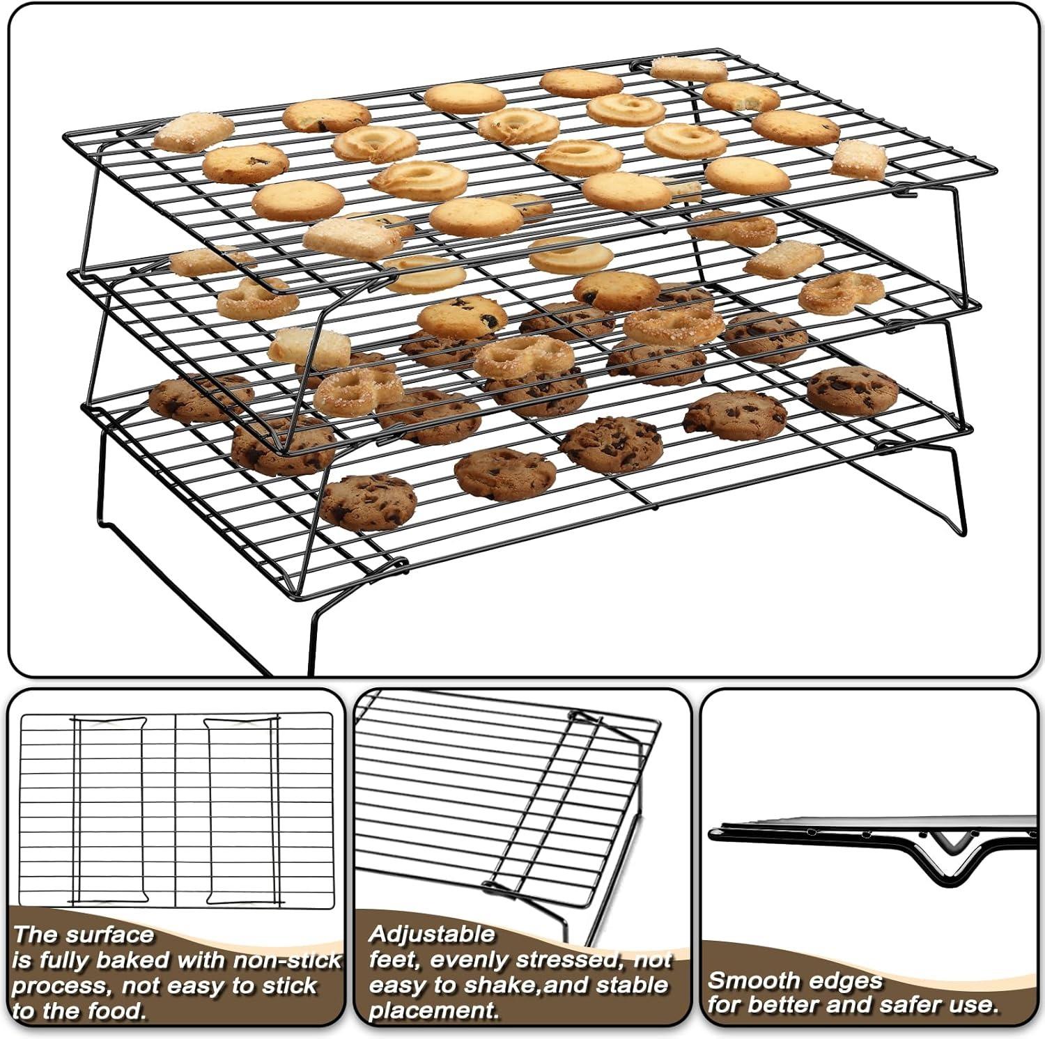 Cooling rack kitchen baking mesh black stainless steel stackable roasting cooking Jiji kilimall barksdale Jumia Nairobi Kenya 2