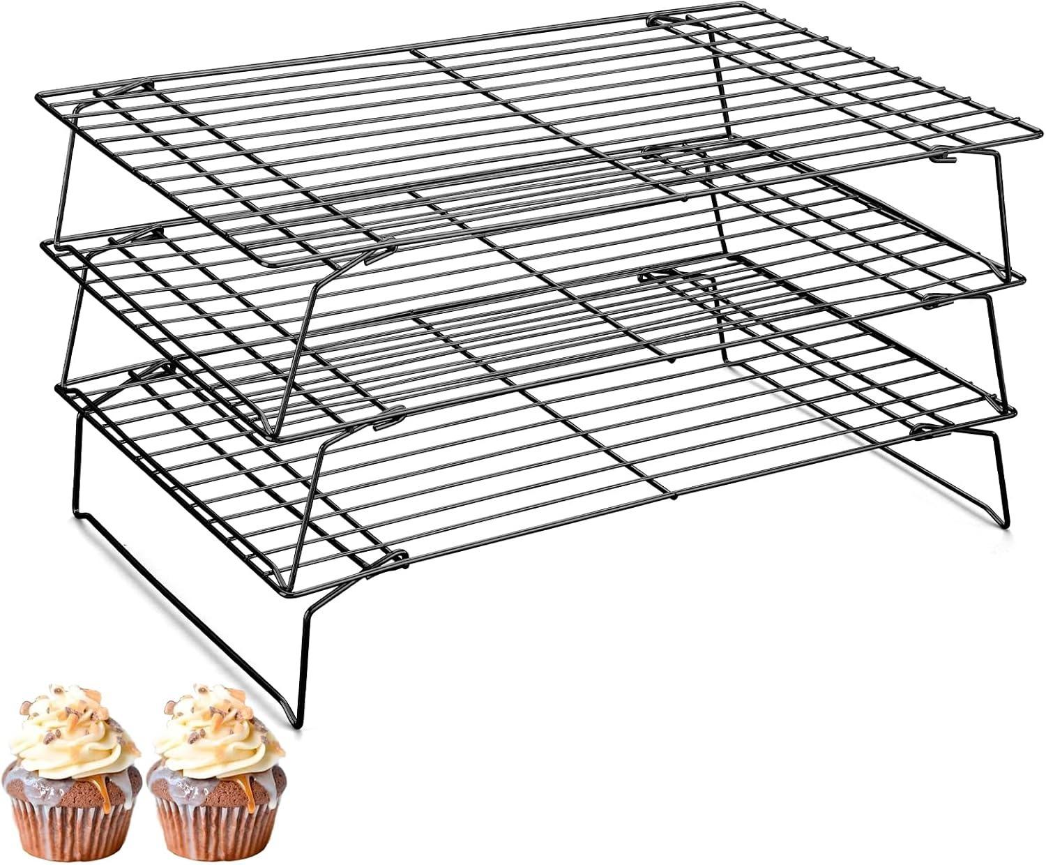 Cooling rack kitchen baking mesh black stainless steel stackable roasting cooking Jiji kilimall barksdale Jumia Nairobi Kenya